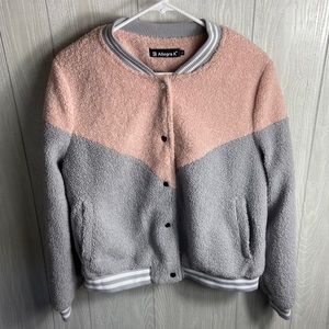 3/$20 Allegra K Sherpa Bomber Varsity Jacket